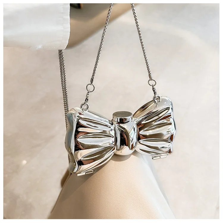 Mini Purse Chain - Women Luxury Golden Round Acrylic Evening