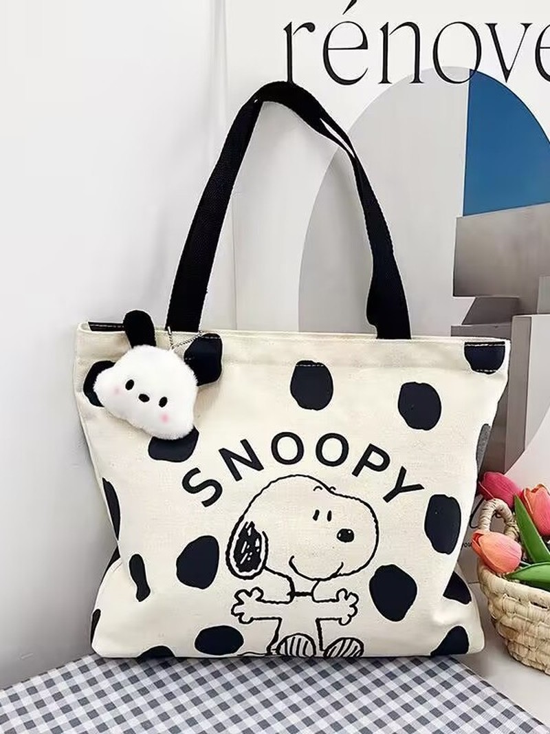 Women Bags Dkny - Cartoon Snoopy Canvas Shoulder Bag for
