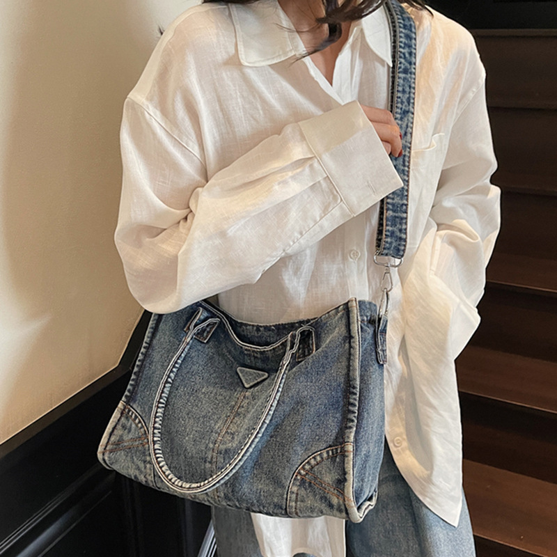 Women Bags Jeans - Vintage Denim Shoulder Bag Women Casual