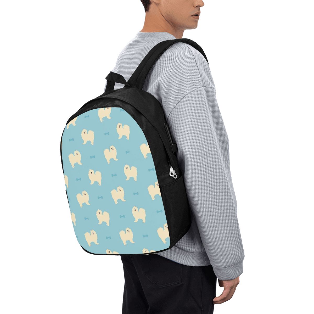 Women Bags For Laptop - Samoyed Dog Backpack Travel Notebook Bag