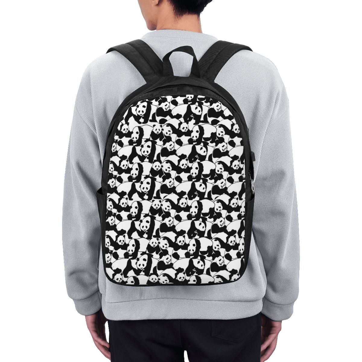 Women Bags For Laptop - Panda Pattern Backpack Travel Notebook Bag