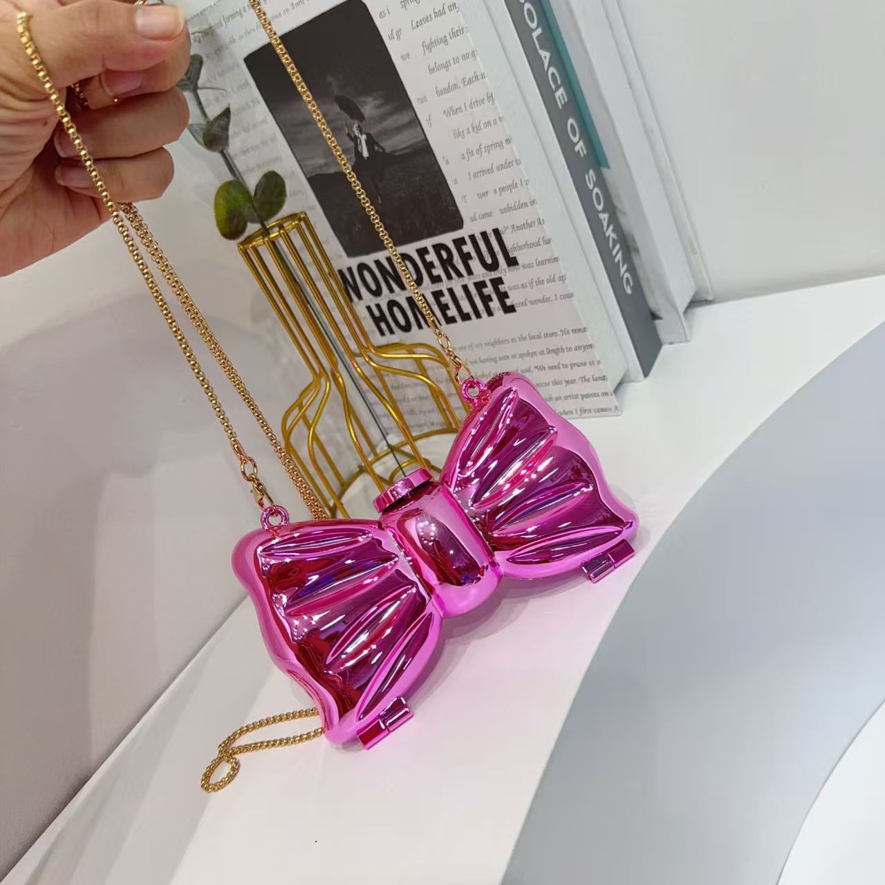 Women Luxury Golden Round Acry - đánh giá và giá Mini Purse Chain