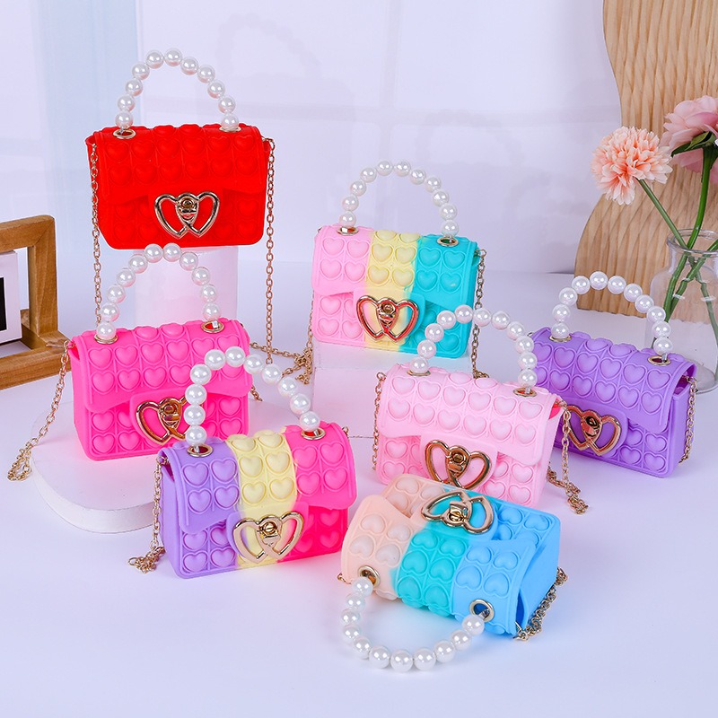 Silicone Love Bubble Jelly Bag - đánh giá và giá Mini Purse Chain