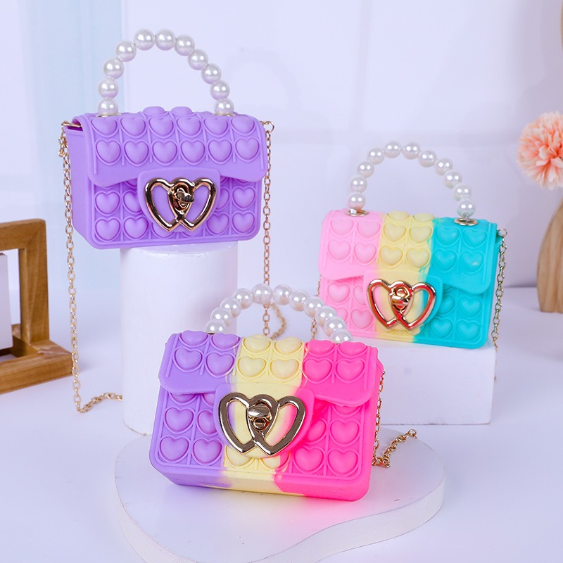 Silicone Love Bubble Jelly Bag - đánh giá và giá Mini Purse Chain