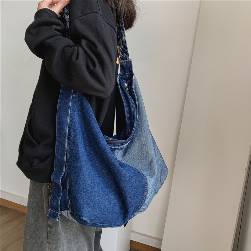 Casual Patchwork Denim Tote Ba - đánh giá và giá Women Bags Jeans