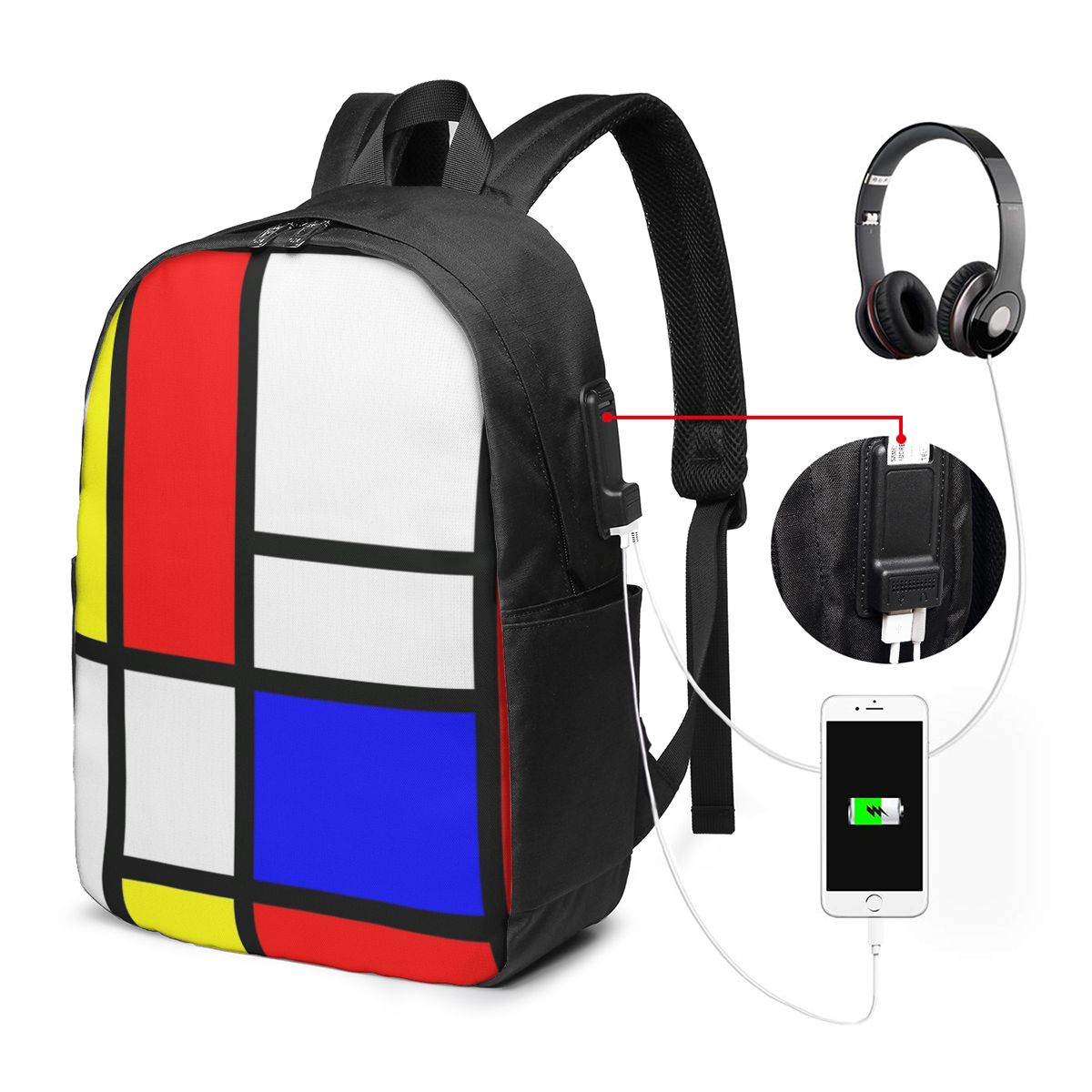 Piet Mondrian Composition  Bac - đánh giá và giá Women Bags For Laptop