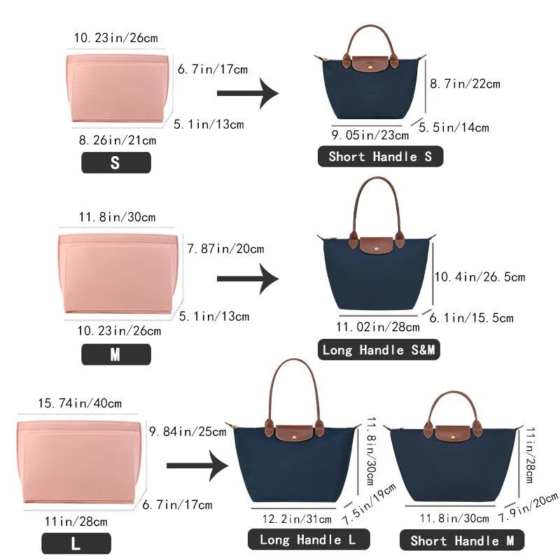 Felt Insert Bag Fits For Longc - đánh giá và giá Women'S Bags Longchamp