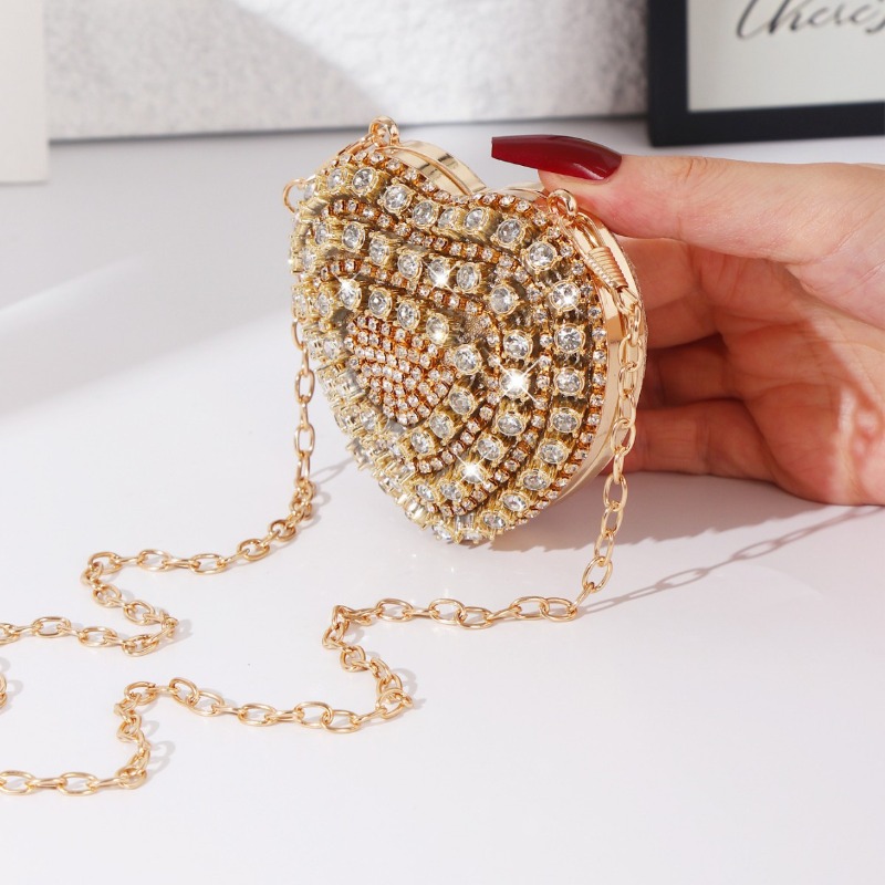 Mini Heart-shaped Diamond Sett - đánh giá và giá Mini Purse Chain