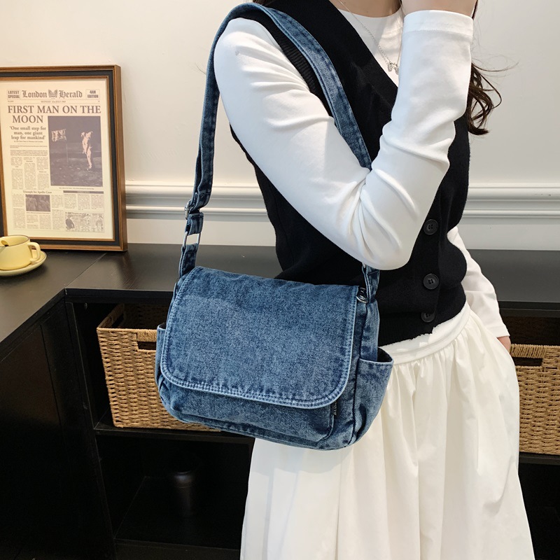 Vintage Denim Flap Messenger B - đánh giá và giá Women Bags Jeans