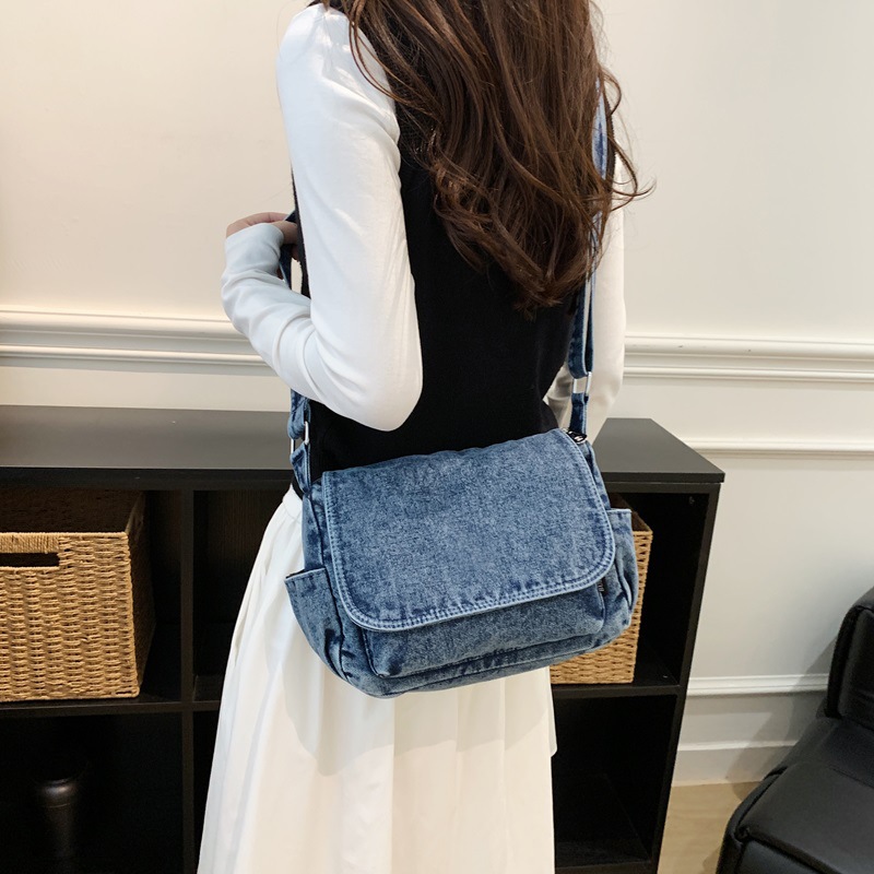 Vintage Denim Flap Messenger B - đánh giá và giá Women Bags Jeans