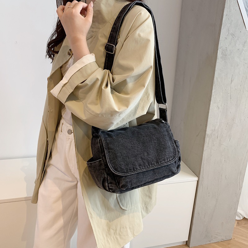 Vintage Denim Flap Messenger B - đánh giá và giá Women Bags Jeans