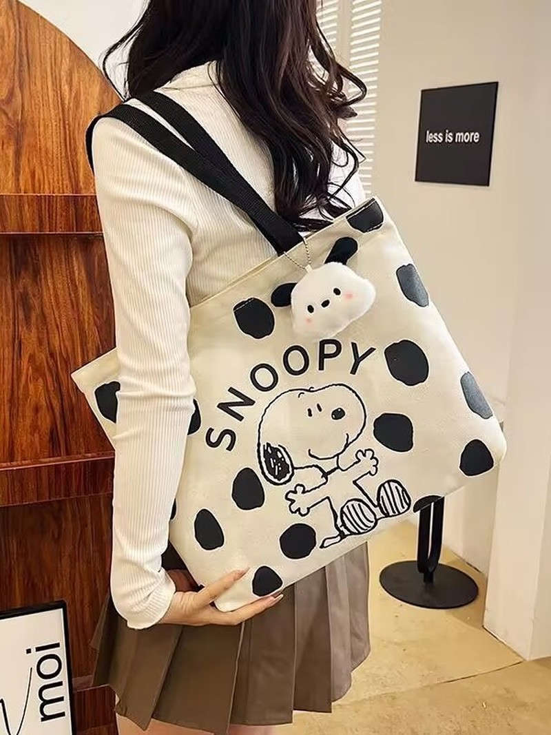 Cartoon Snoopy Canvas Shoulder - đánh giá và giá Women Bags Dkny