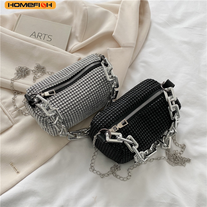 HOMEFISH Sparkling Rhinestone  - đánh giá và giá Mini Purse Chain