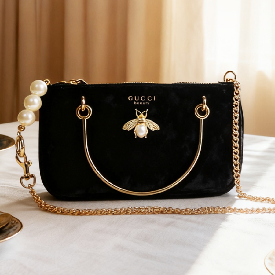 Gucci’s Bag Women Black Velvet - đánh giá và giá Women Bags Gucci
