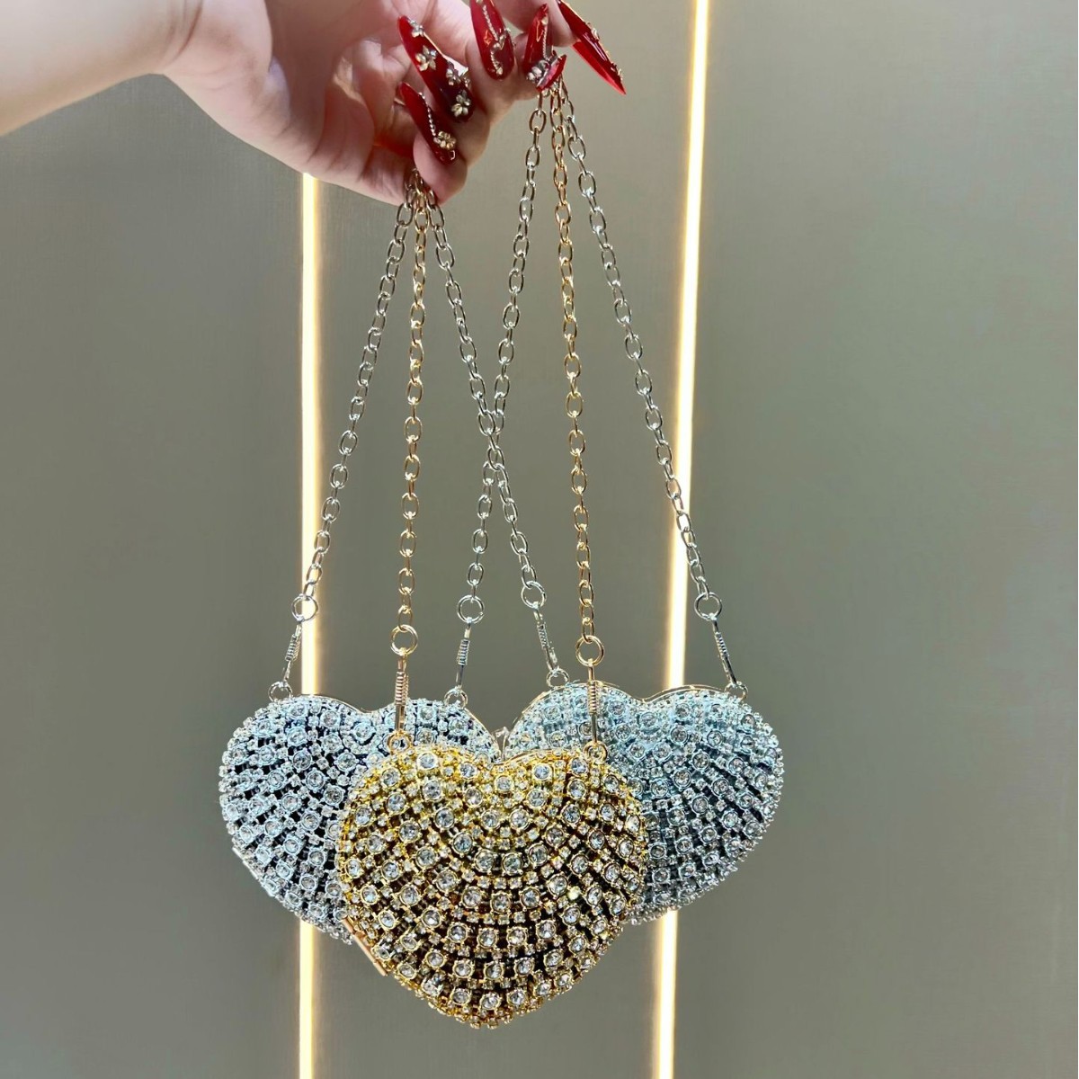 Luxury Rhinestone Crystal Clut - đánh giá và giá Mini Purse Chain